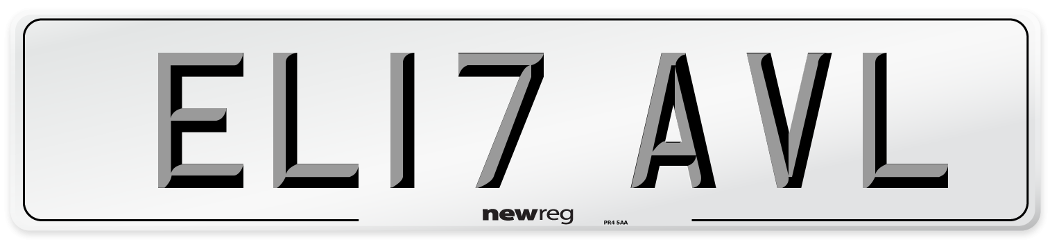 EL17 AVL Number Plate from New Reg